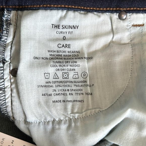 NWT Ann Taylor Curvy Fit Skinny Jeans (Size 0) - Picture 3 of 7